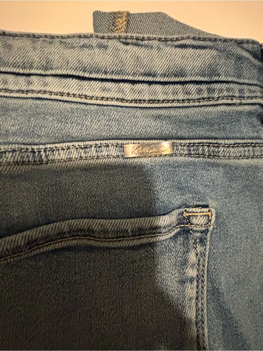 Kancan Light Blue cropped Denim skinny Jeans